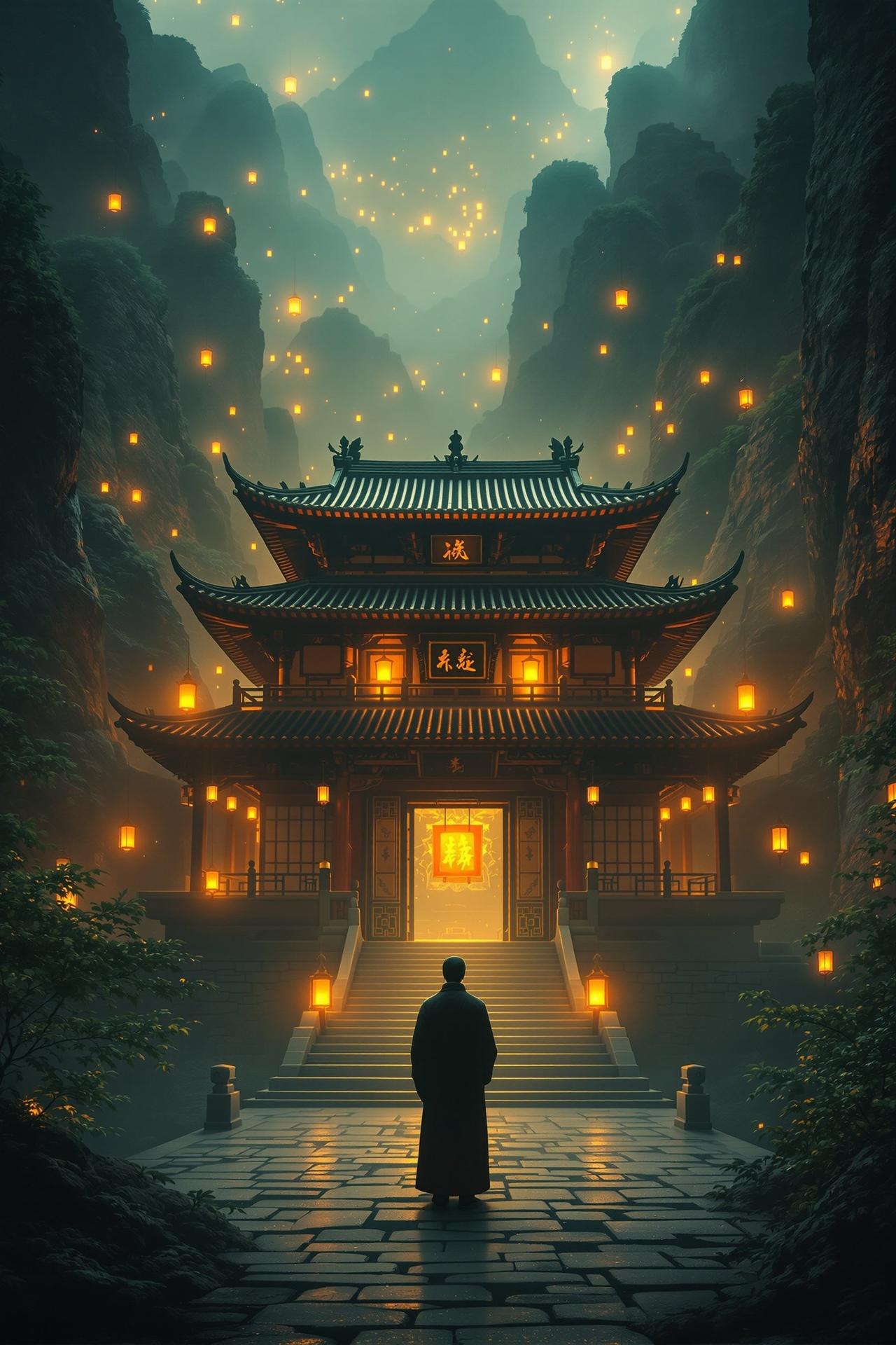 老子影院独家呈现电影《古刹秘案》高清海报，古装悬疑巨制